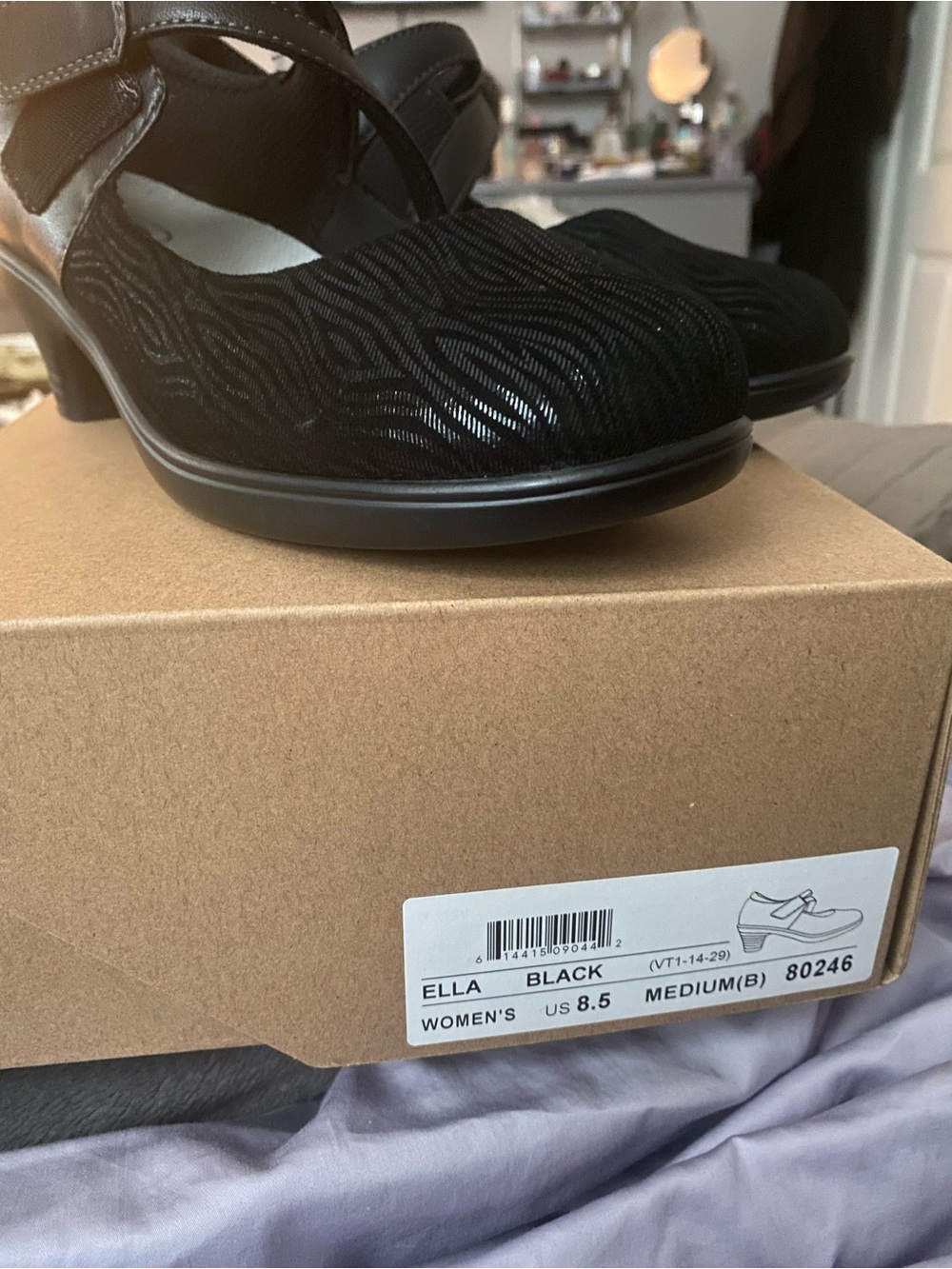 Orthofeet Bioheels black Maryjane (Ella) low heels .. size 8.5 B-medium - Picture 9 of 15